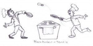 Pfannkuchen-Tennis